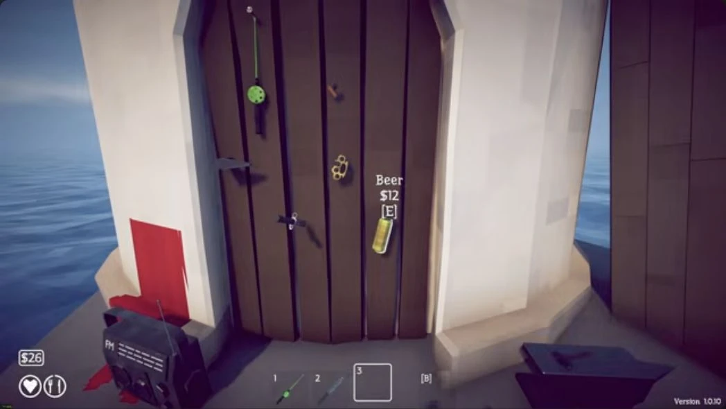 Beer for sale on the lighthouse door