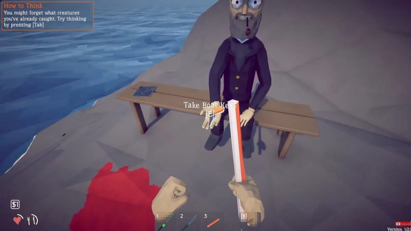 Keeper's Take Boat Keys E prompt