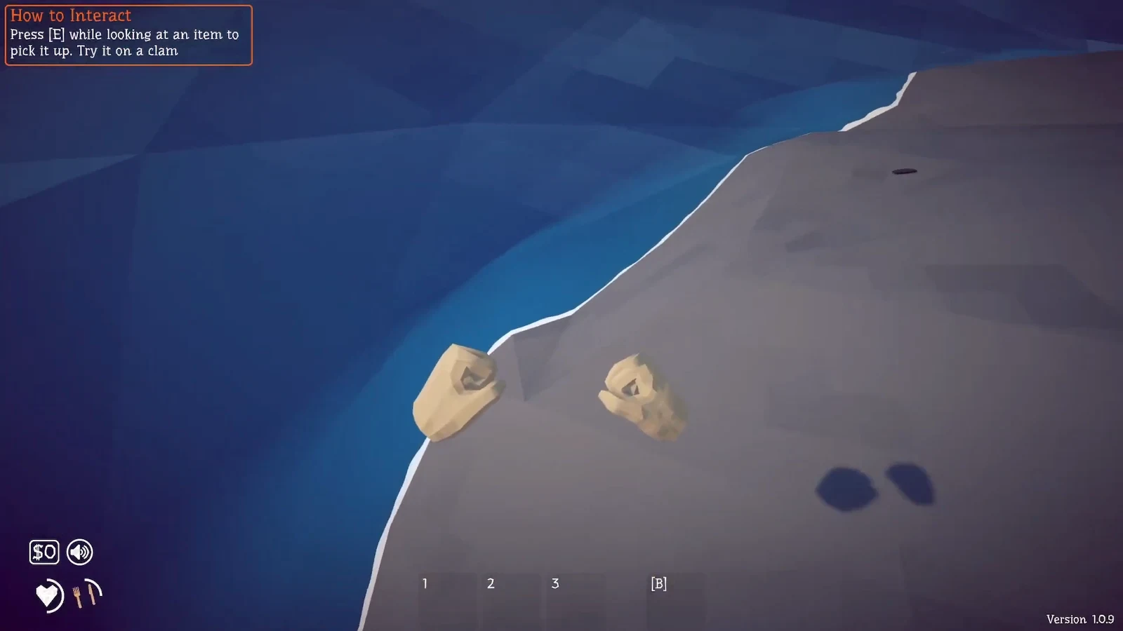 Loose shoreline clam beneath the E pickup tutorial in How to Fish